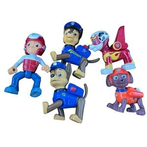 Paw Patrol action figures 5 toys lot ryder chase zuma Marshall